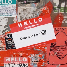 Hello my name is Post Graffiti-Aufkleber Streetart